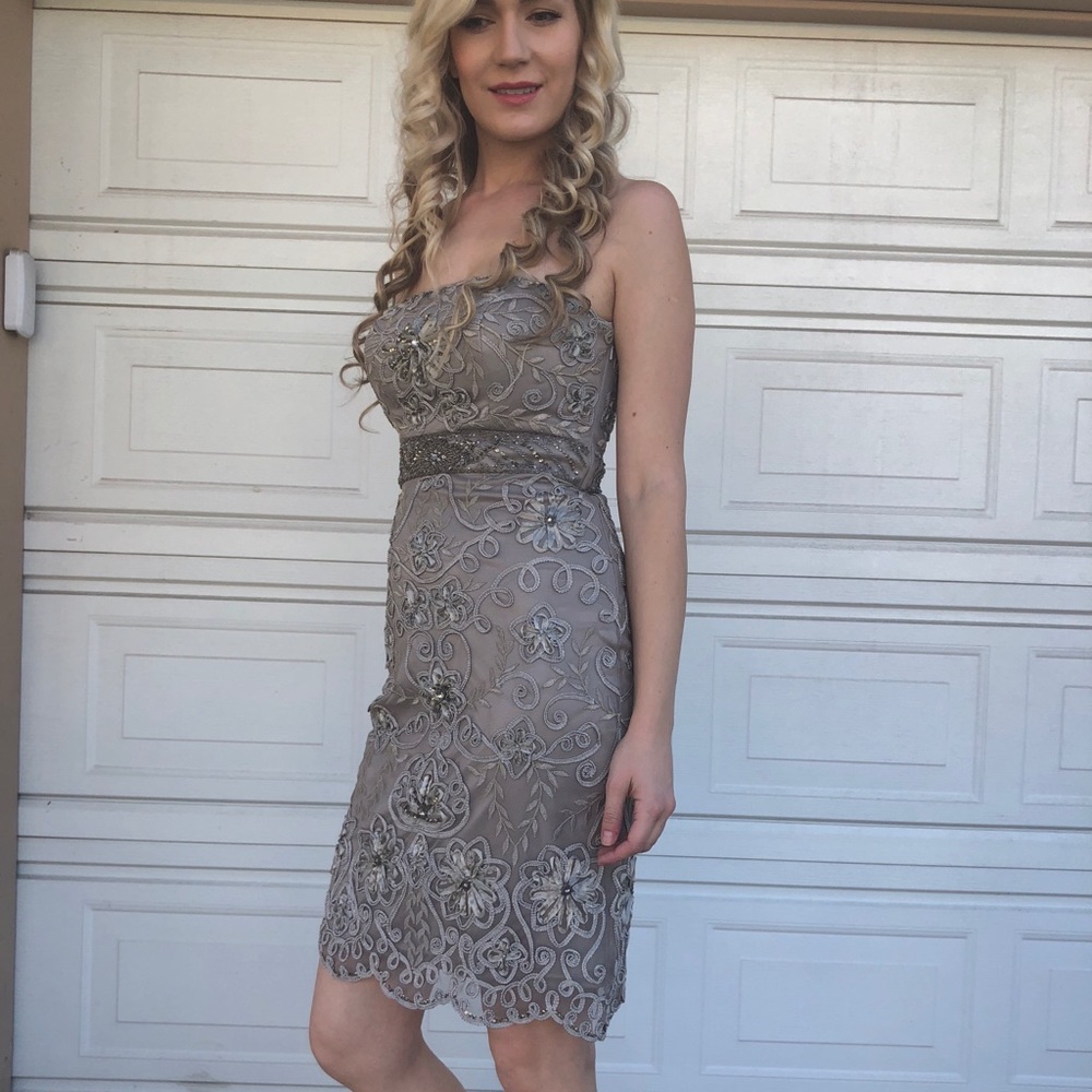 Perfect for NYE - Sue Won’t grey beaded size 2